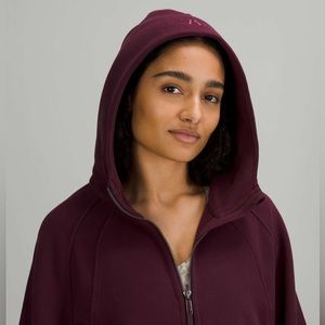 NWT Lululemon Scuba Full Zip Oversized - Maroon/Cassis in XS/S